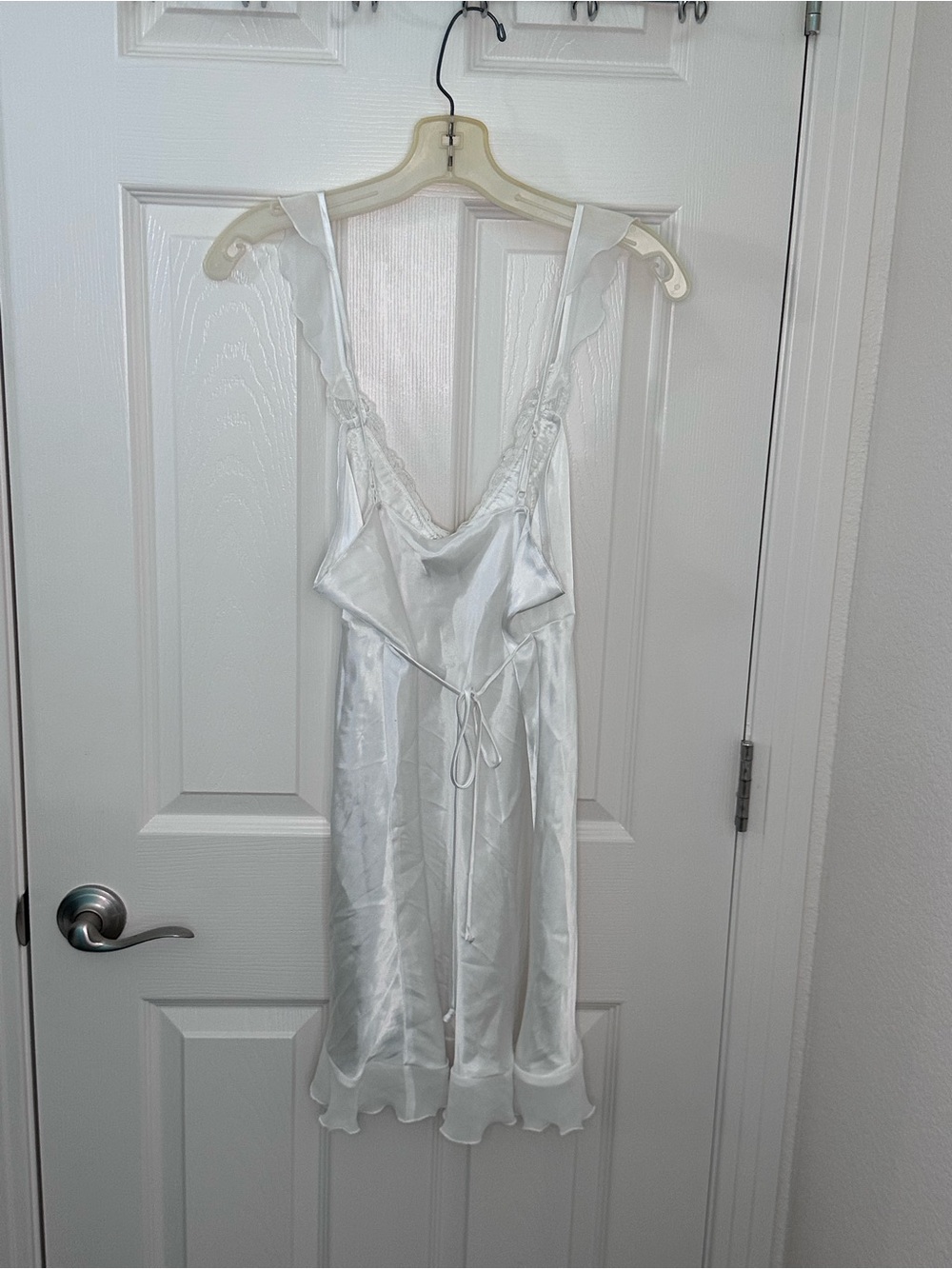 In Bloom by Jonquil White Satin Lace Chemise Nightgown Large - Picture 3 of 11